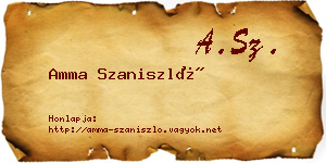 Amma Szaniszló névjegykártya